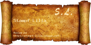 Stampf Lilla névjegykártya